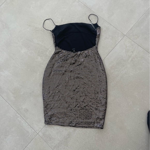 Windsor Gold Glitter Sequin Mini Dress size Small - Picture 6 of 7